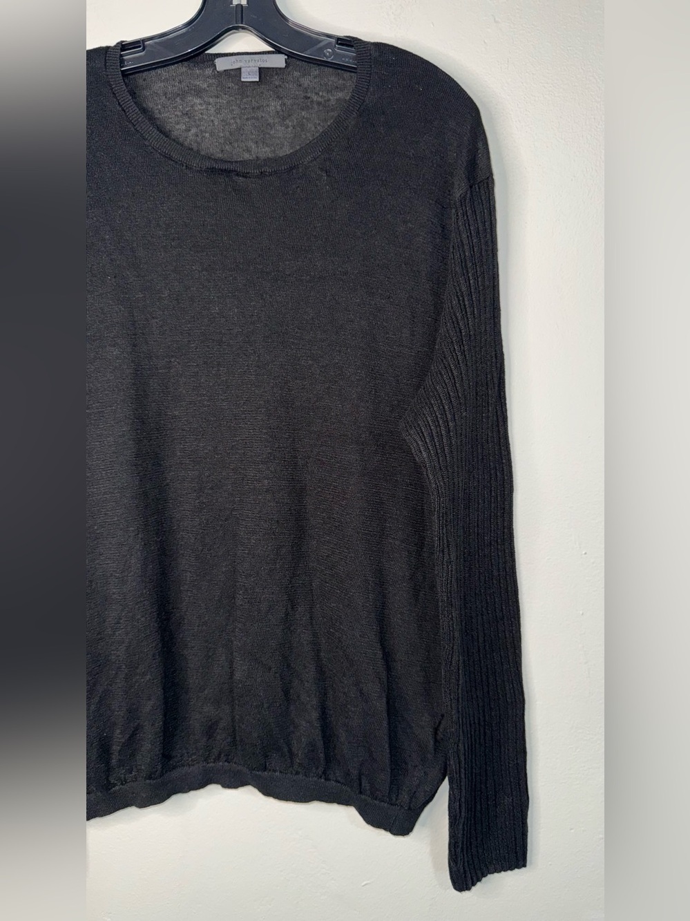 John Varvatos Charcoal Knit Sweater - Picture 3 of 13